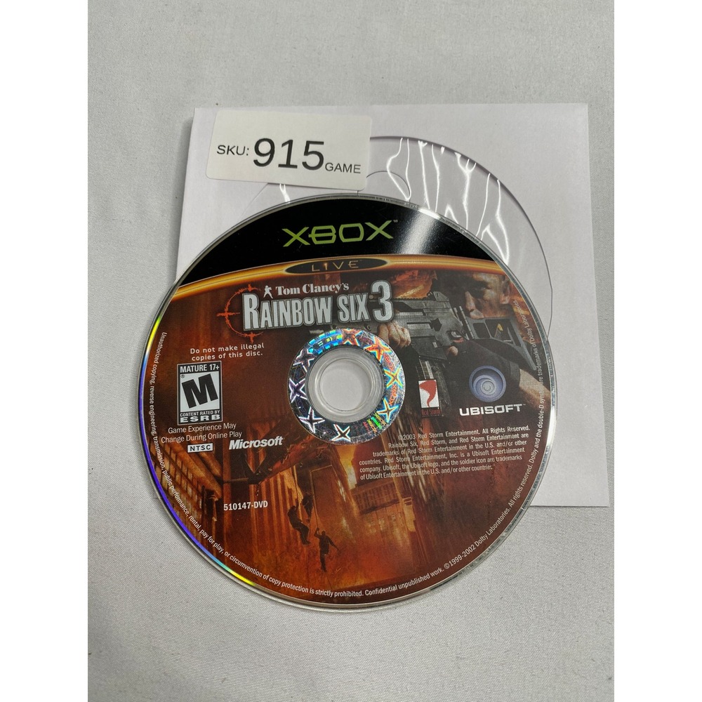 Tom Clancy's Rainbow Six 3 Microsoft Xbox